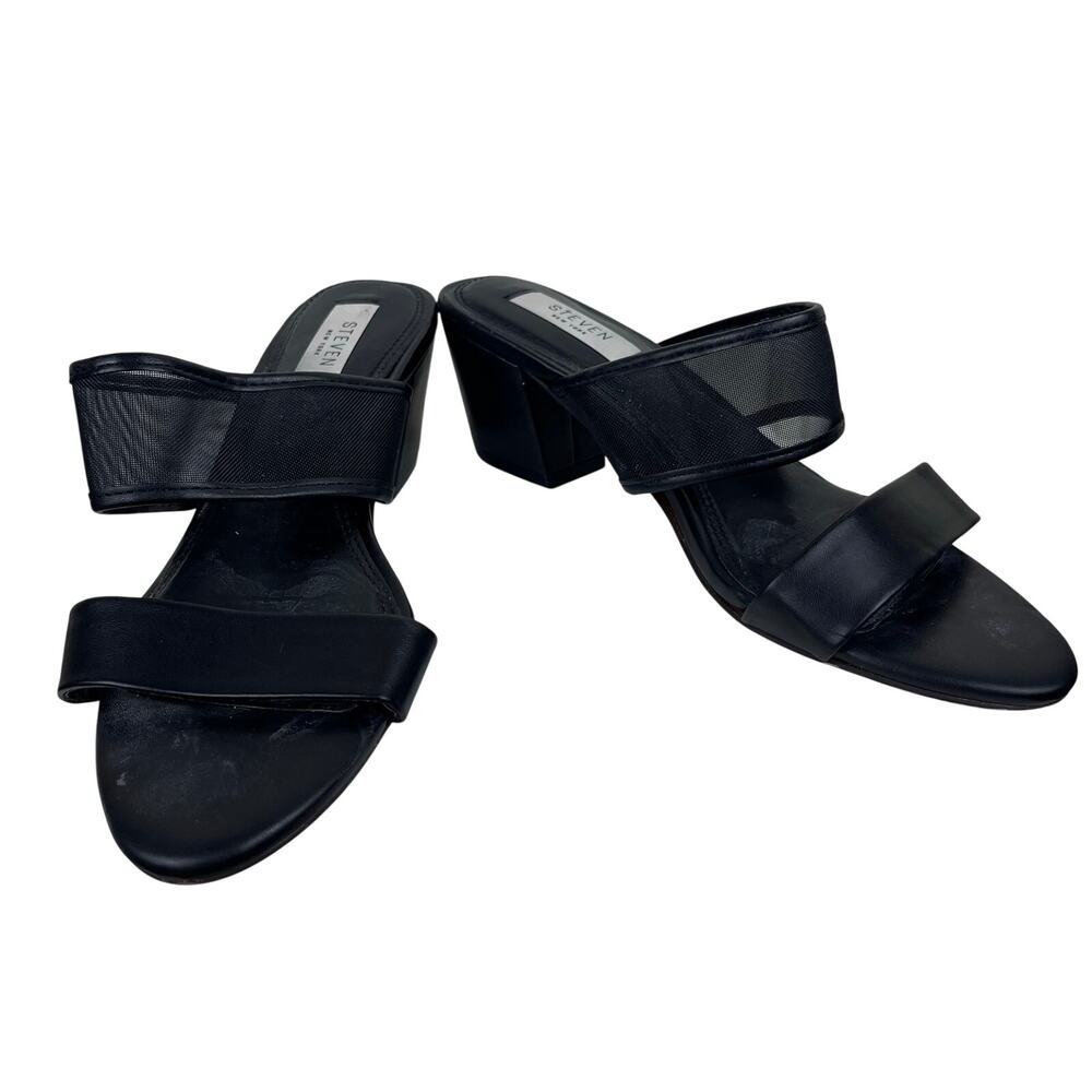 Steven by Steve Madden black block heel sandals Size 8